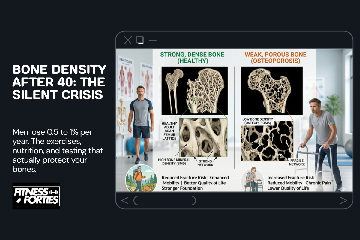 Bone density for men over 40: strength training and nutrition protect your skeleton